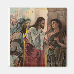 Imán Jesucristo curando al ciego
