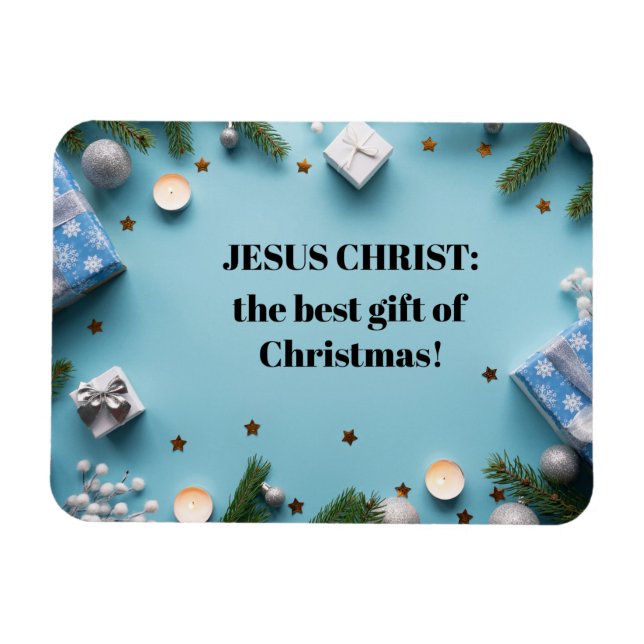 Imán Jesucristo: el mejor regalo de los Navidades (Horizontal)