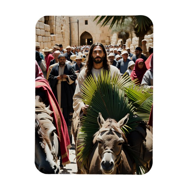 Imán Jesucristo en el burro (Vertical)