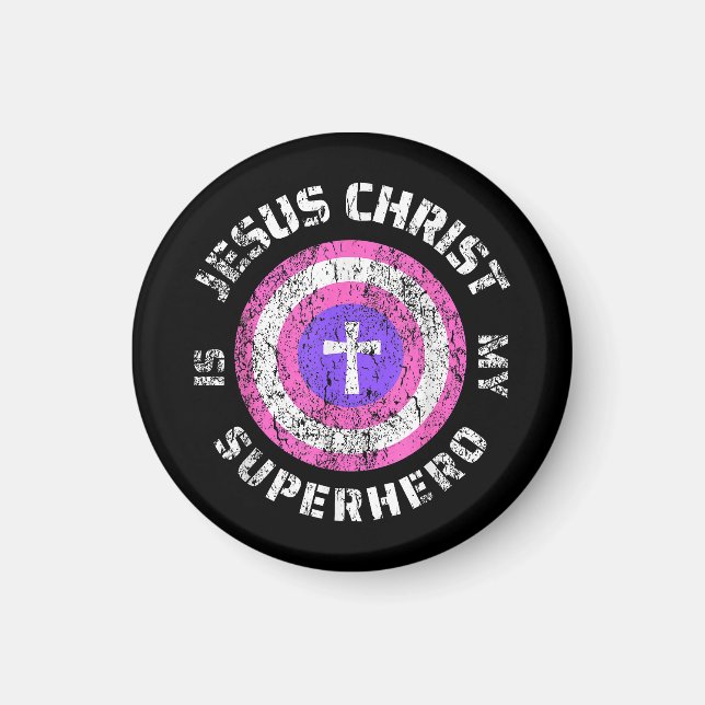 Imán Jesucristo es mi superhéroe Jesús (Frente)