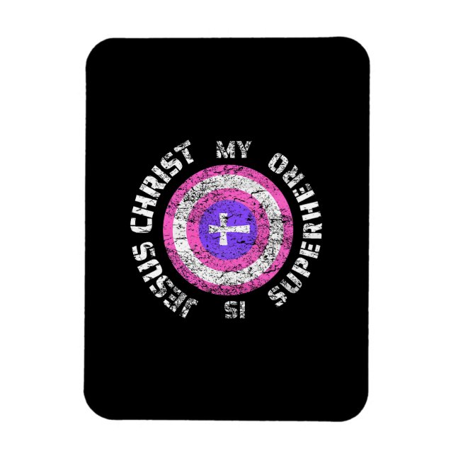 Imán Jesucristo es mi superhéroe Jesús (Vertical)