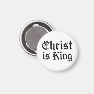 Imán Jesucristo es Rey Arte Grunge Gothic Blackletter