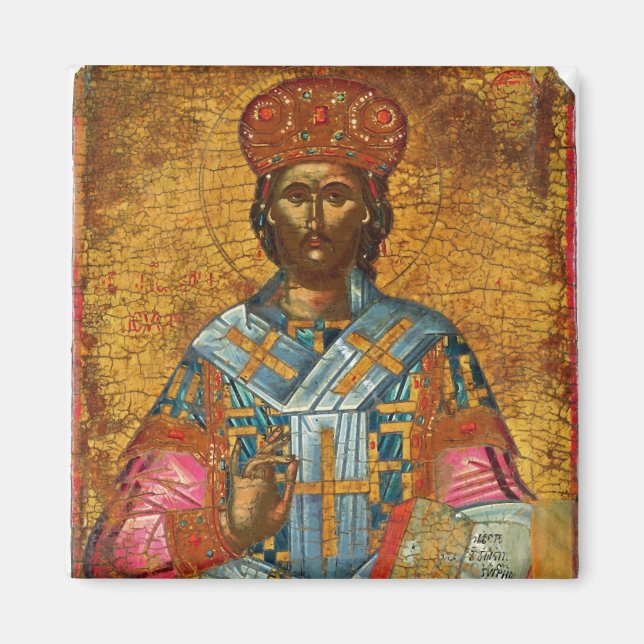 Imán Jesucristo Rey de Reyes Ícono Cristiano Ortodoxo (Frente)