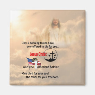 Imán Jesucristo y el soldado americano
