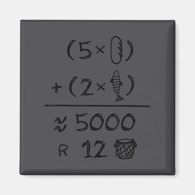 Imán Jesus 2 Fishes 5 Breads 5000 Chosen Against Curren (Frente)