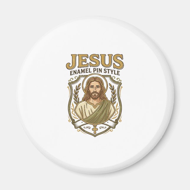 Imán Jesus Alfiler de Esmalte Estilo Jesus Alfiler de E (Frente)