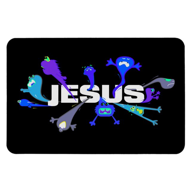 Imán Jesús aterrador (Horizontal)