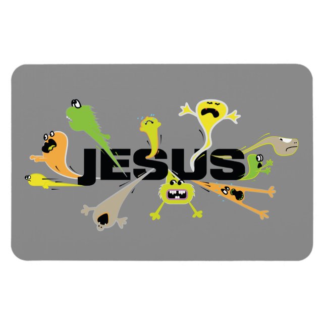 Imán Jesús aterrador (Horizontal)