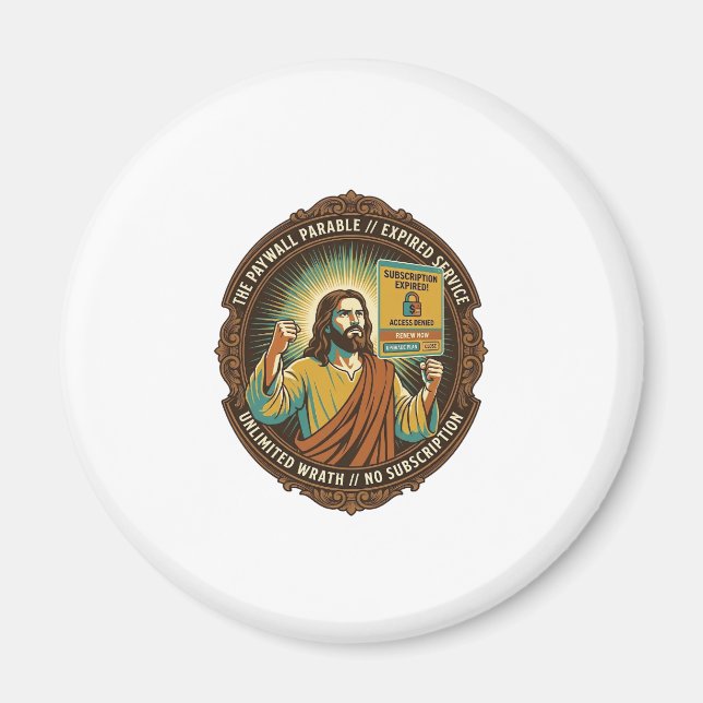 Imán Jesús Caducó Suscripción de Software Tech Paywall  (Frente)