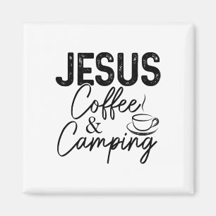 Imán Jesús Café y Camping Campista Cristiano Amante de