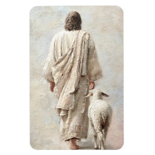 Imán Jesús caminando con el cordero