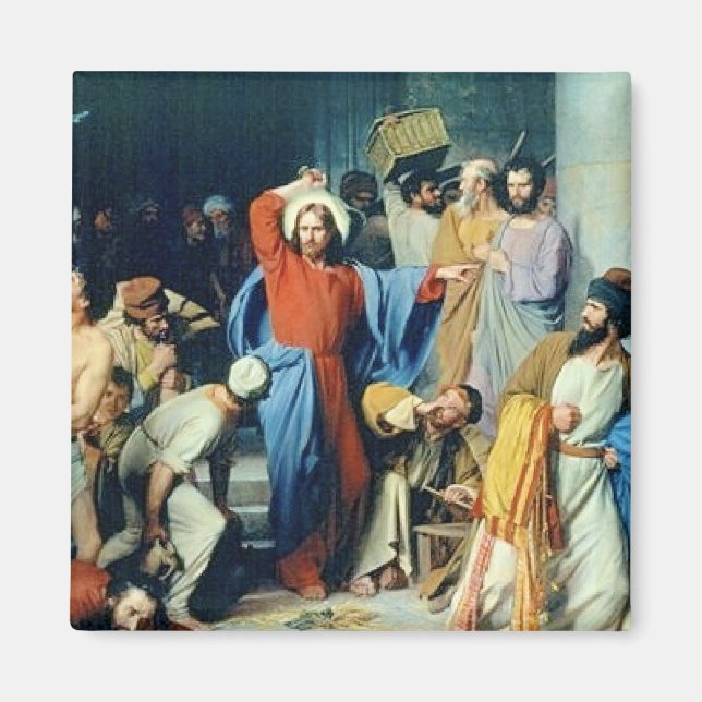 Imán Jesus Casting Out Money Changers (Frente)