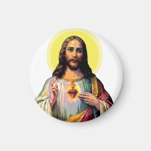 Imán Jesus Christus en el estilo de arte pop