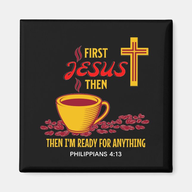 Imán Jesus Coffee Lover (Frente)