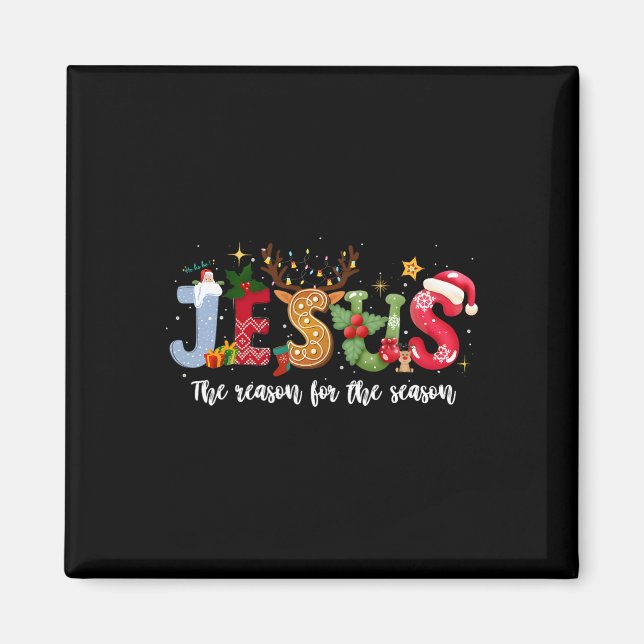 Imán Jesús Cristiano La Razón De La Navidad De Navidad (Frente)