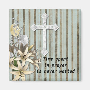 Imán Jesus Cross con cita cristiana