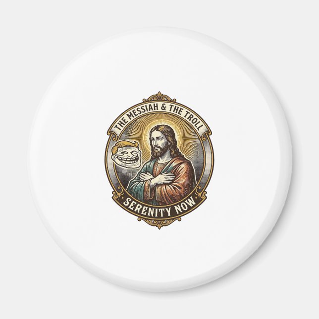 Imán Jesús Cruzando Brazos Emoji Cara de Troll de Inter (Frente)