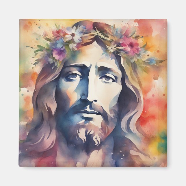 Imán Jesús de la acuarela (Frente)