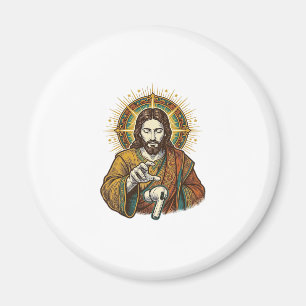 Imán Jesús Dejó Caer Auricular Inalámbrico Debajo del E