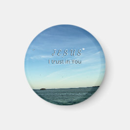 Imán Jesus & Dove Peaceful Christian Sky Inspiration