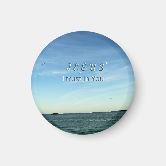 Imán Jesus & Dove Peaceful Christian Sky Inspiration (Frente)