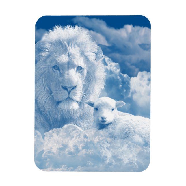 IMÁN JESÚS EL LAMB Y JESÚS EL LEÓN (Vertical)