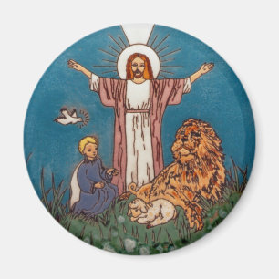 Imán Jesús el León y el Cordero