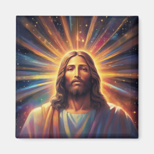 Imán Jesús en el haz radiante del color 1
