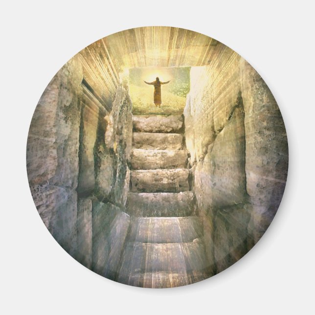 Imán Jesús en la resurrección de la tumba vacía (Frente)