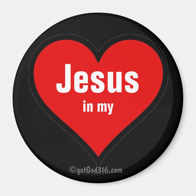 Imán Jesús en mi corazón gotGod316.com (Frente)