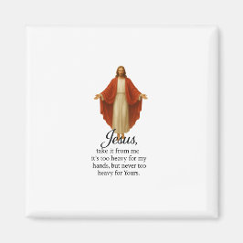 Imán Jesús en Rojo y Blanco