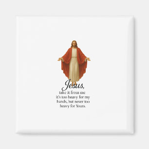 Imán Jesús en Rojo y Blanco