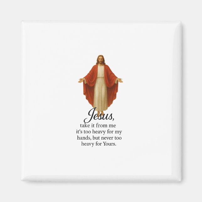 Imán Jesús en Rojo y Blanco (Frente)