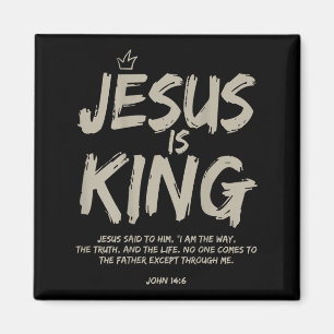 Imán Jesús es el Rey Juan 14_6 Disfraz Jesús Cristiano