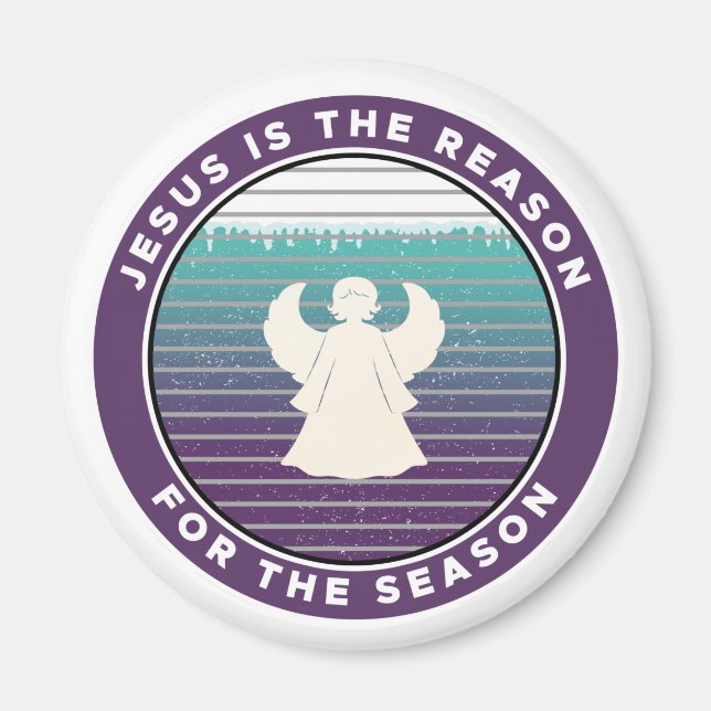 Imán Jesús es la razón para el Ángel de los Navidades d (Frente)