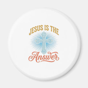 Imán Jesús Es la Respuesta Diseño de Cruz Cristiana Vec