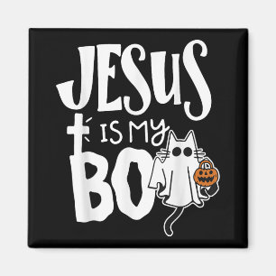 Imán Jesús Es Mi Boo - Gracioso Gato Cristiano Hallo