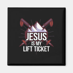 Imán Jesús es mi cristiano para esquiar en la iglesia d