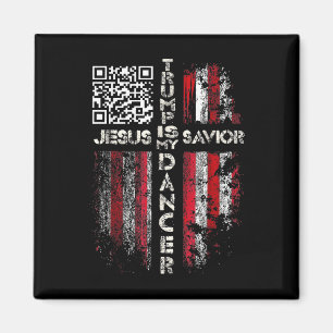 Imán Jesús es mi salvador Trump es mi bailarín Qr Trump