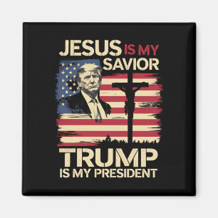 Imán Jesús Es Mi Salvador Trump Es Mi Presidente Bander