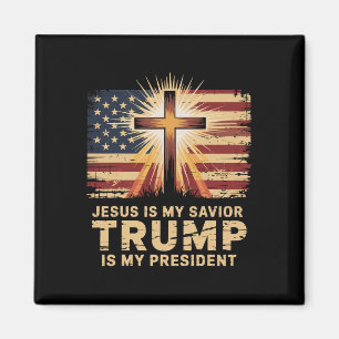 Imán Jesús es mi salvador Trump es mi presidente Bíblic