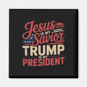 Imán Jesús es mi salvador Trump es mi presidente Bíblic
