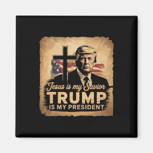 Imán Jesús es mi salvador Trump es mi presidente Bíblic