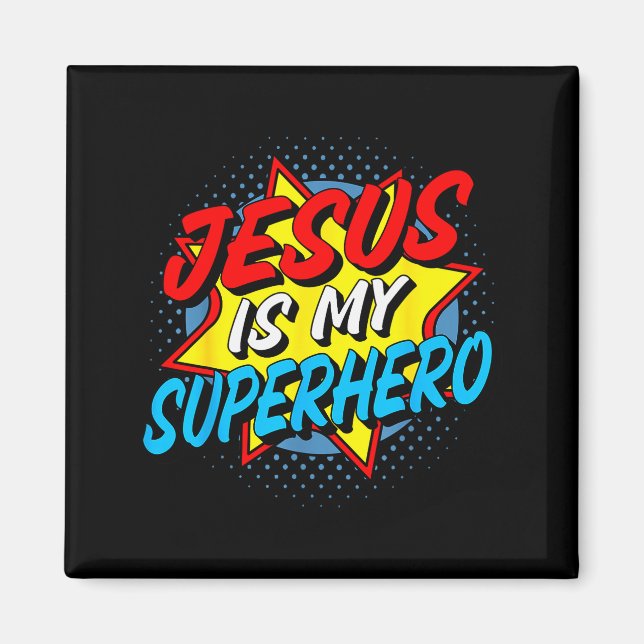 Imán Jesús es mi superhéroe  (Frente)