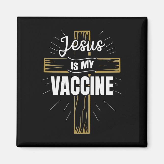 Imán Jesús es mi vacuna cristiana fe (Frente)