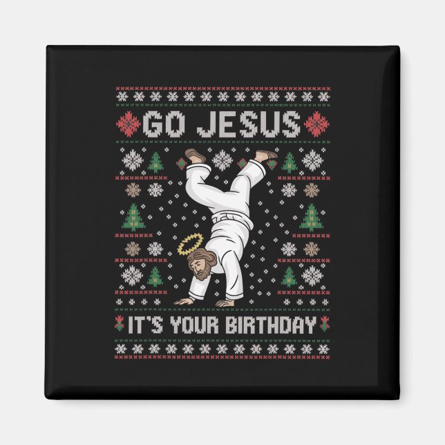 Imán Jesús es tu fiesta cristiana de cumpleaños (Frente)