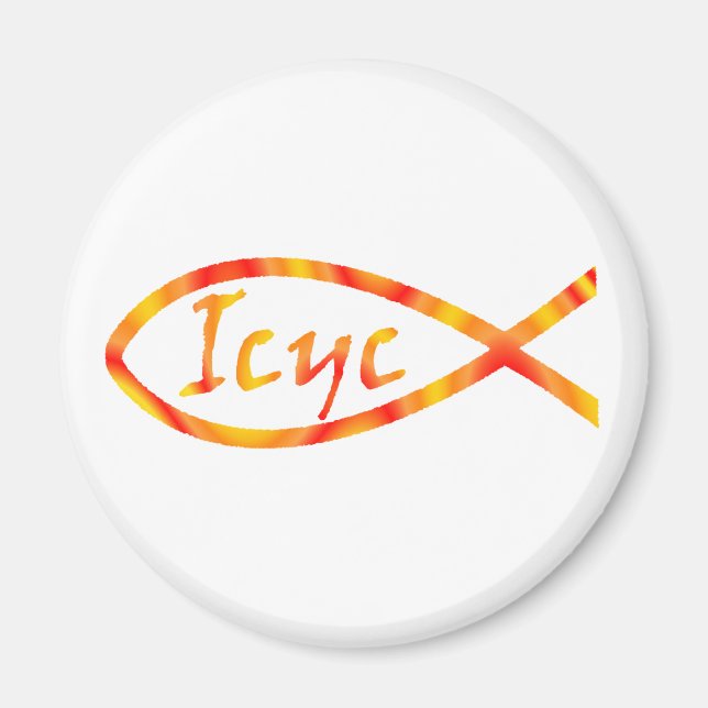 Imán Jesús Fish de Ucrania (Frente)