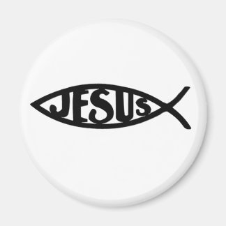 Imán Jesús Fish (Magnet Black)