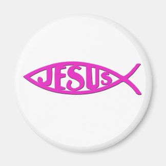 Imán Jesús Fish (Magnet Pink)