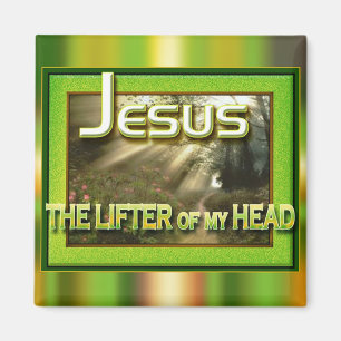 Imán "Jesús - halterófilo de mi cabeza" por Cheryl